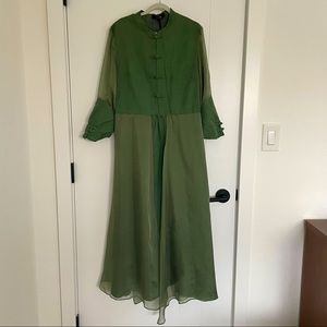 NWT Asian-inspired silk & linen StyleWe midi dress